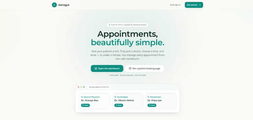 Aarogya Patient Management — Automated Hospital CRM